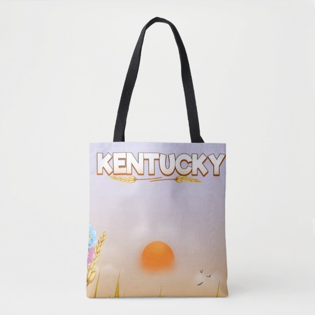 Bolsa Tote Poster de viagens de Fazenda Kentucky Cute (Frente)