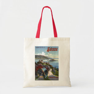 Bolsa Tote Poster de viagens de Turismo Suiça Vintage Suíç