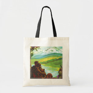 Bolsa Tote Poster de viagens Espacial Retroativo E Missão De