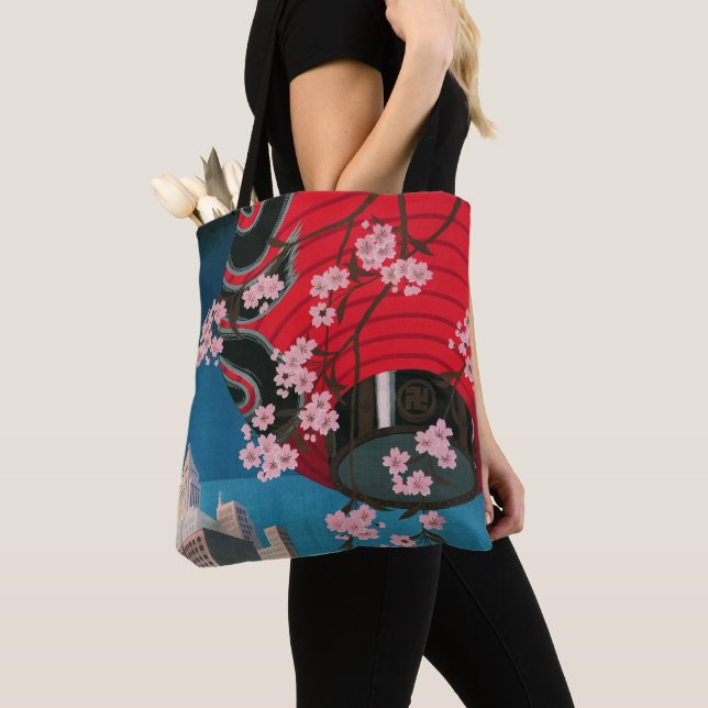 Bolsa Tote Poster de viagens Japonês Tokyo Vintage (Close Up)