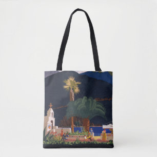 Bolsa Tote Poster de viagens - Papais noeis Ilha Catalina, Ca