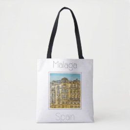 Bolsa Tote Poster de viagens para a Espanha de Málaga