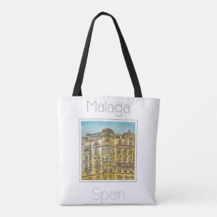 Bolsa Tote Poster de viagens para a Espanha de Málaga
