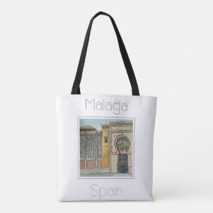 Bolsa Tote Poster de viagens para a Espanha de Málaga