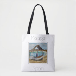 Bolsa Tote Poster de viagens para a Espanha de Málaga