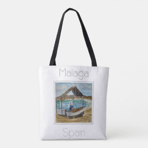 Bolsa Tote Poster de viagens para a Espanha de Málaga