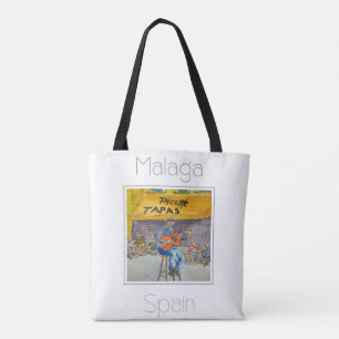 Bolsa Tote Poster de viagens para a Espanha de Málaga