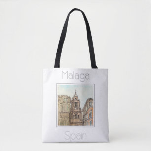 Bolsa Tote Poster de viagens para a Espanha de Málaga