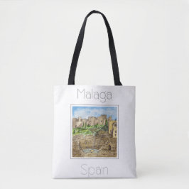 Bolsa Tote Poster de viagens para a Espanha de Málaga