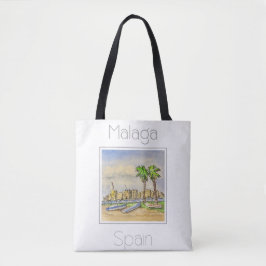 Bolsa Tote Poster de viagens para a Espanha de Málaga