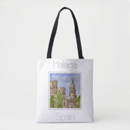 Bolsa Tote Poster de viagens para a Espanha de Málaga