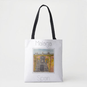 Bolsa Tote Poster de viagens para a Espanha de Málaga