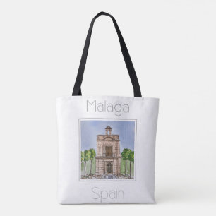 Bolsa Tote Poster de viagens para a Espanha de Málaga