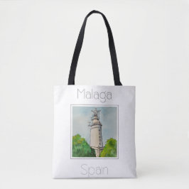 Bolsa Tote Poster de viagens para a Espanha de Málaga