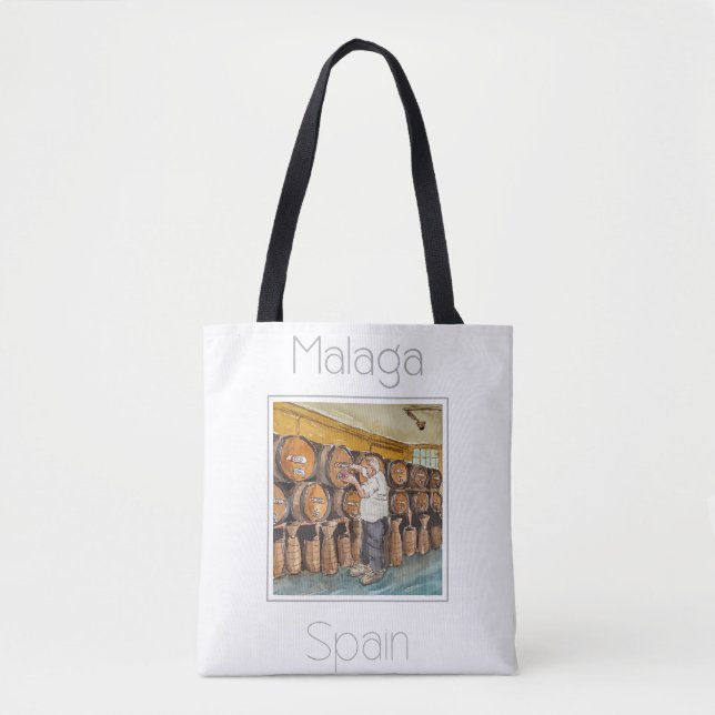 Bolsa Tote Poster de viagens para a Espanha de Málaga (Frente)