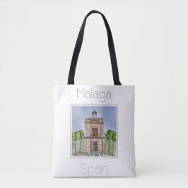 Bolsa Tote Poster de viagens para a Espanha de Málaga