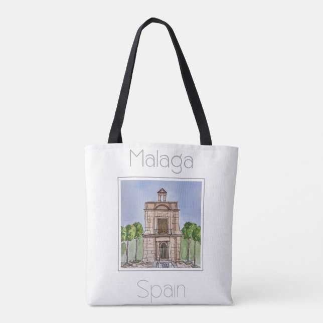 Bolsa Tote Poster de viagens para a Espanha de Málaga (Verso)