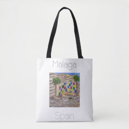 Bolsa Tote Poster de viagens para a Espanha de Málaga