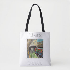 Bolsa Tote Poster de viagens para a Grécia de Atenas