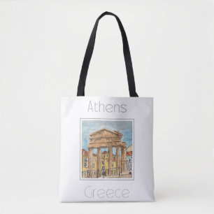 Bolsa Tote Poster de viagens para a Grécia de Atenas