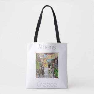 Bolsa Tote Poster de viagens para a Grécia de Atenas