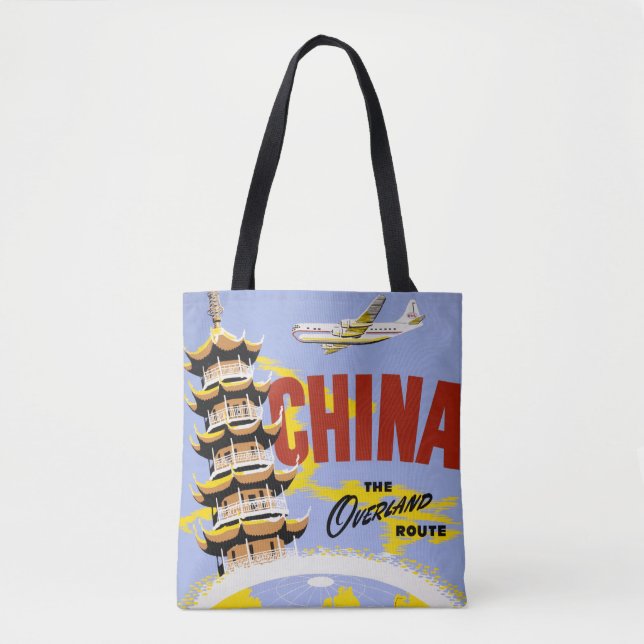 Bolsa Tote Poster de viagens Para Northwest Orient Airlines (Frente)