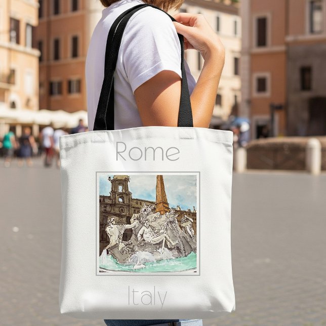 Bolsa Tote Poster de viagens para Roma Itália (Criador carregado)