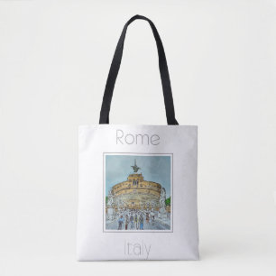 Bolsa Tote Poster de viagens para Roma Itália