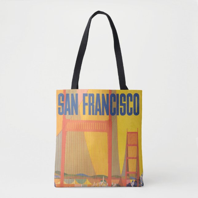 Bolsa Tote Poster de viagens Para Voar Twa Para São Francisco (Frente)