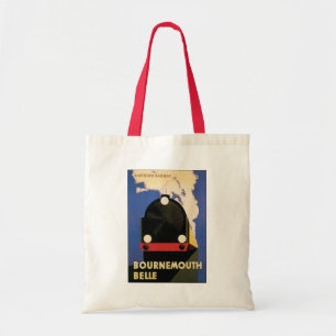 Bolsa Tote Poster de viagens vintage, trem Bournemouth Belle