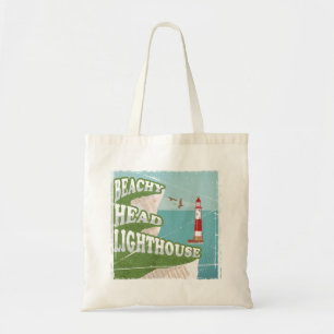 Bolsa Tote Poster do farol da cabeça de praia