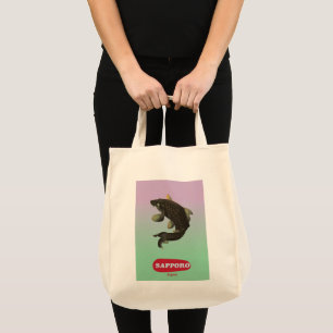 Bolsa Tote Poster do turismo do estilo do vintage de Sapporo