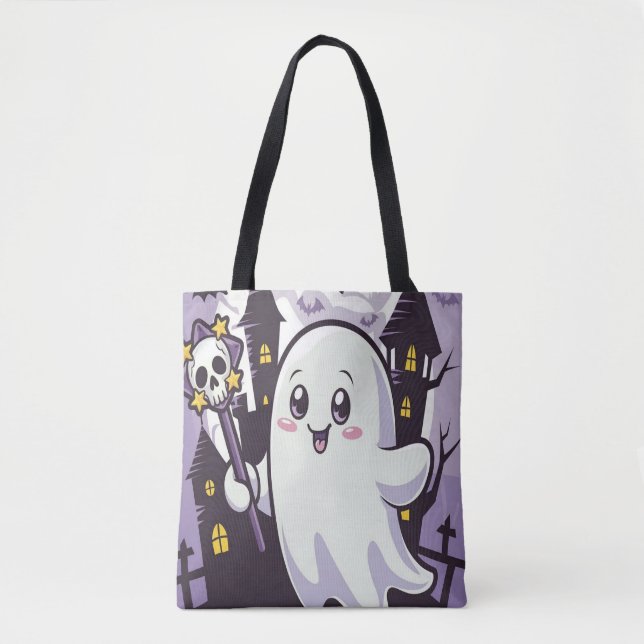 Bolsa Tote Poster elegante e alegre com uma guinada (Frente)
