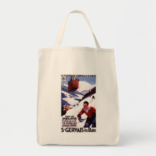 Bolsa Tote Poster Railway do Promo do teleférico do SNCF