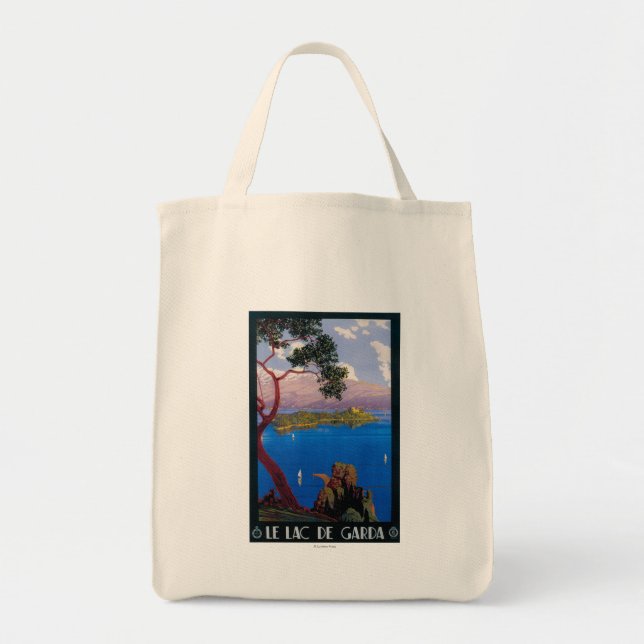 Bolsa Tote Poster Viagem do Lago Garda (Frente)