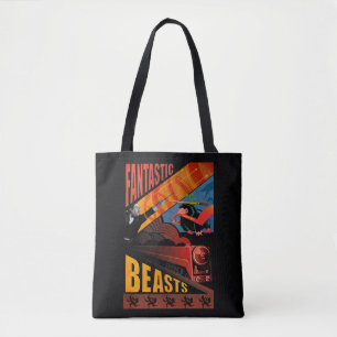 Bolsa Tote Poster vintage Fantástico das Bestas de Jacob Kowa