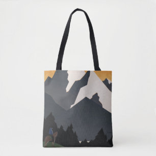 Bolsa Tote Poster vintage Promovendo Viagem para Montana.