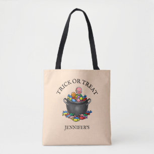 Bolsa Tote Pote de Doces de Doce ou Travessura