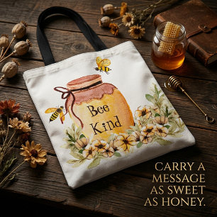 Bolsa Tote Pote de mel bee kind