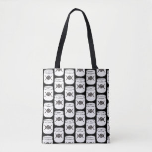 Bolsa Tote Pote de Pedra Mística Mágica Tripla Deusa Lua