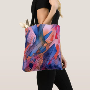 Bolsa Tote "Potencial desencadeado" Arte Abstrato Contemporân