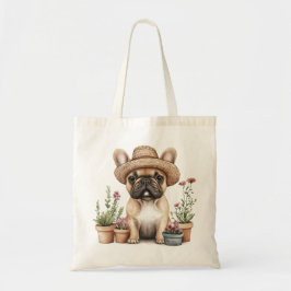 Bolsa Tote Potes de Flor para Jardinagem de Bulldog Francês