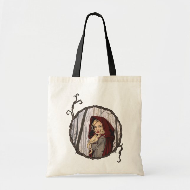 Bolsa Tote Pouco saco da capa de equitação vermelha (Frente)