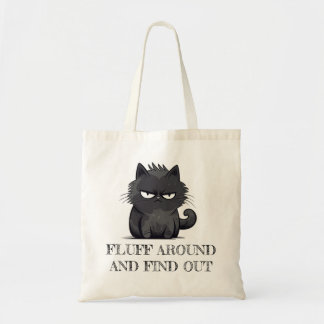 Bolsa Tote Pouty Black Cat: Fluff e Descubra