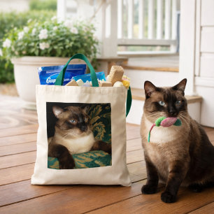 Bolsa Tote Pouty Face Siamese Cat Bag