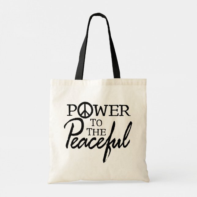 Bolsa Tote Power To The Peaceful Tote Bag (Verso)