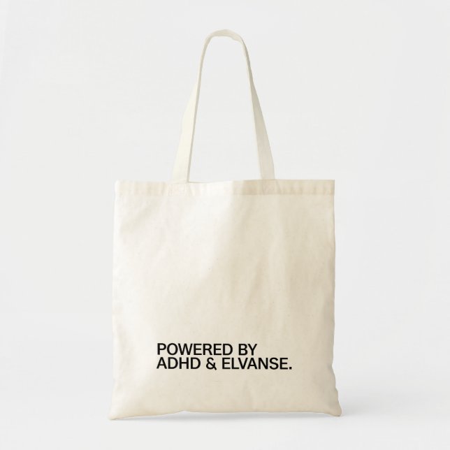 Bolsa Tote Powered by ADHD & Elvanse – Neurodivergent  (Frente)