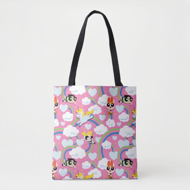 Bolsa Tote Powerpuff Girls & Donny Rainbow Patterno (Frente)