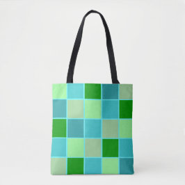 Bolsa Tote Praça Azul-Beachy e Verde