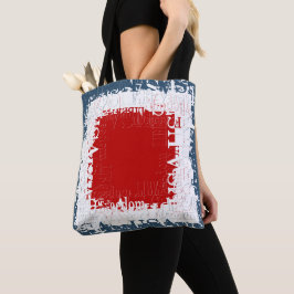 Bolsa Tote Praça da Liberdade Patriótica Vermelho Branco e Az